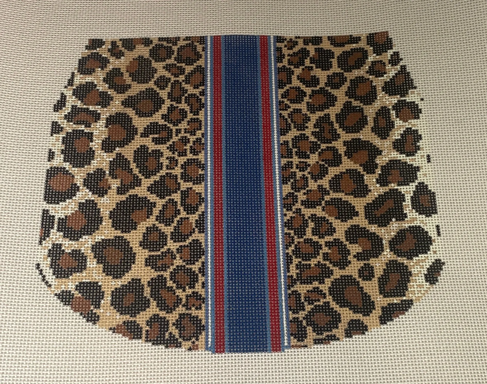 * Jeni Sandberg Needlepoint JS223A (1 and 2) Leopard Purse and Flap