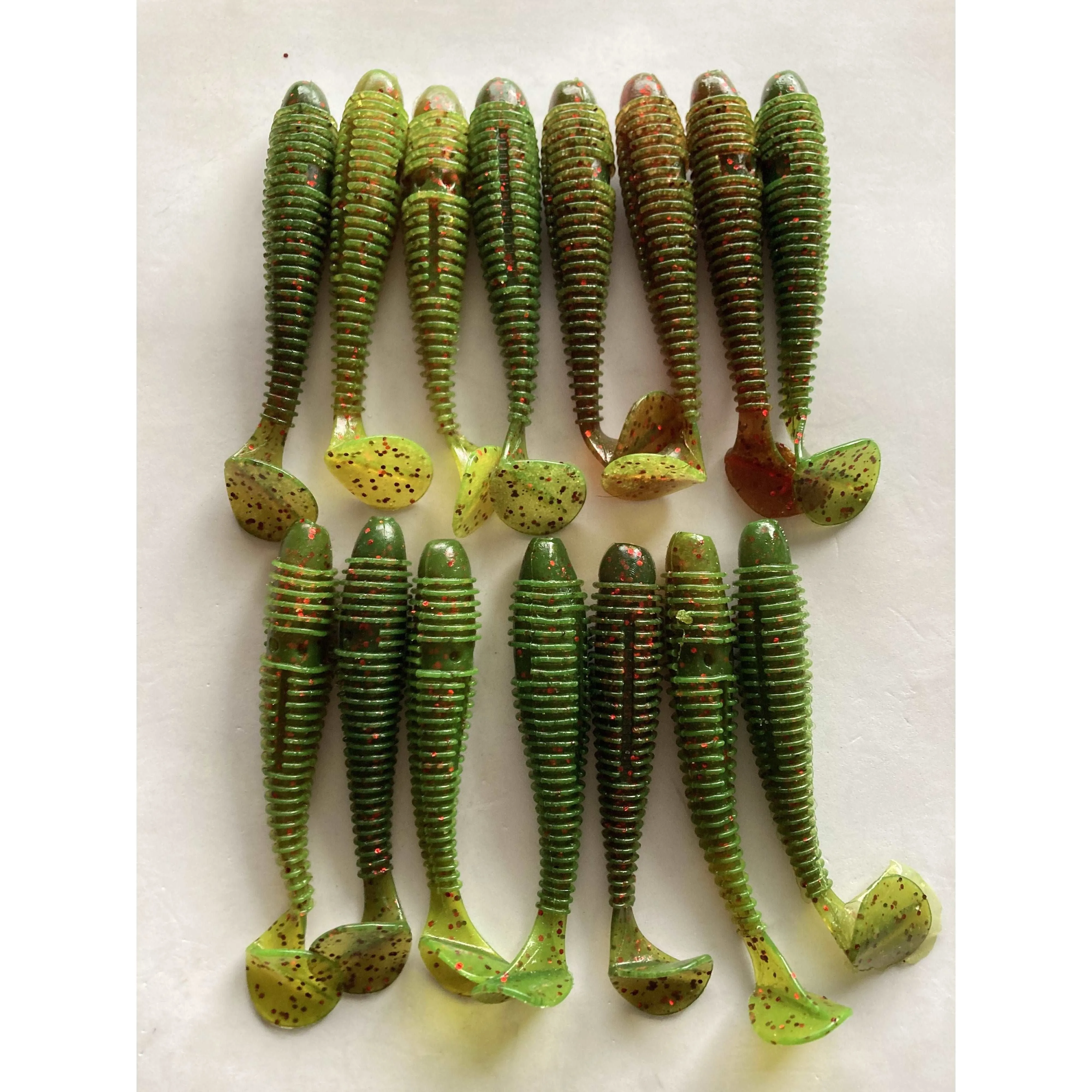 15x Soft Plastic Paddle Tail Grub 9.5cm Lure Fishing Tackle