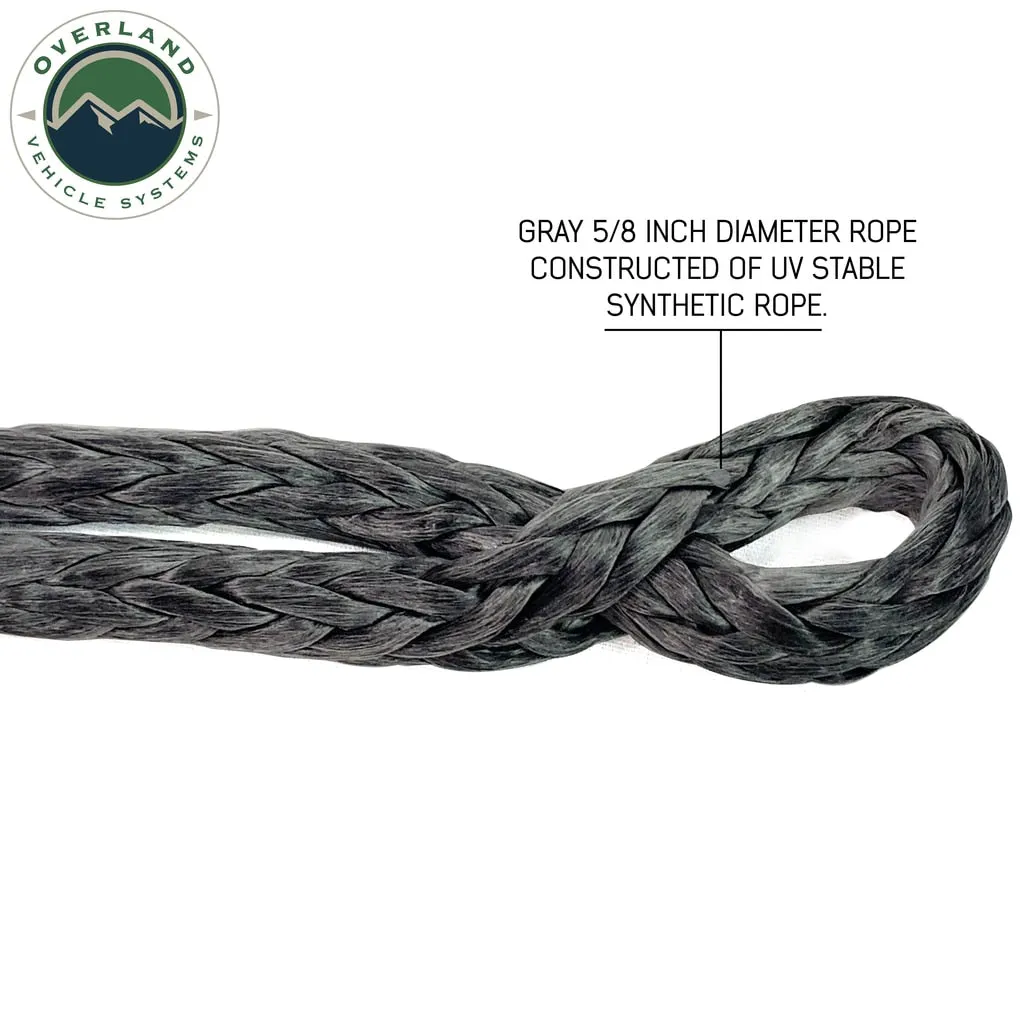 22 Inch Soft Shackle 7/16 Inch Diameter Soft Shackle Recovery 41,000 lb. With 2.5 Inch Steel Collar and Storage Bag Universal Overland Vehicle Systems