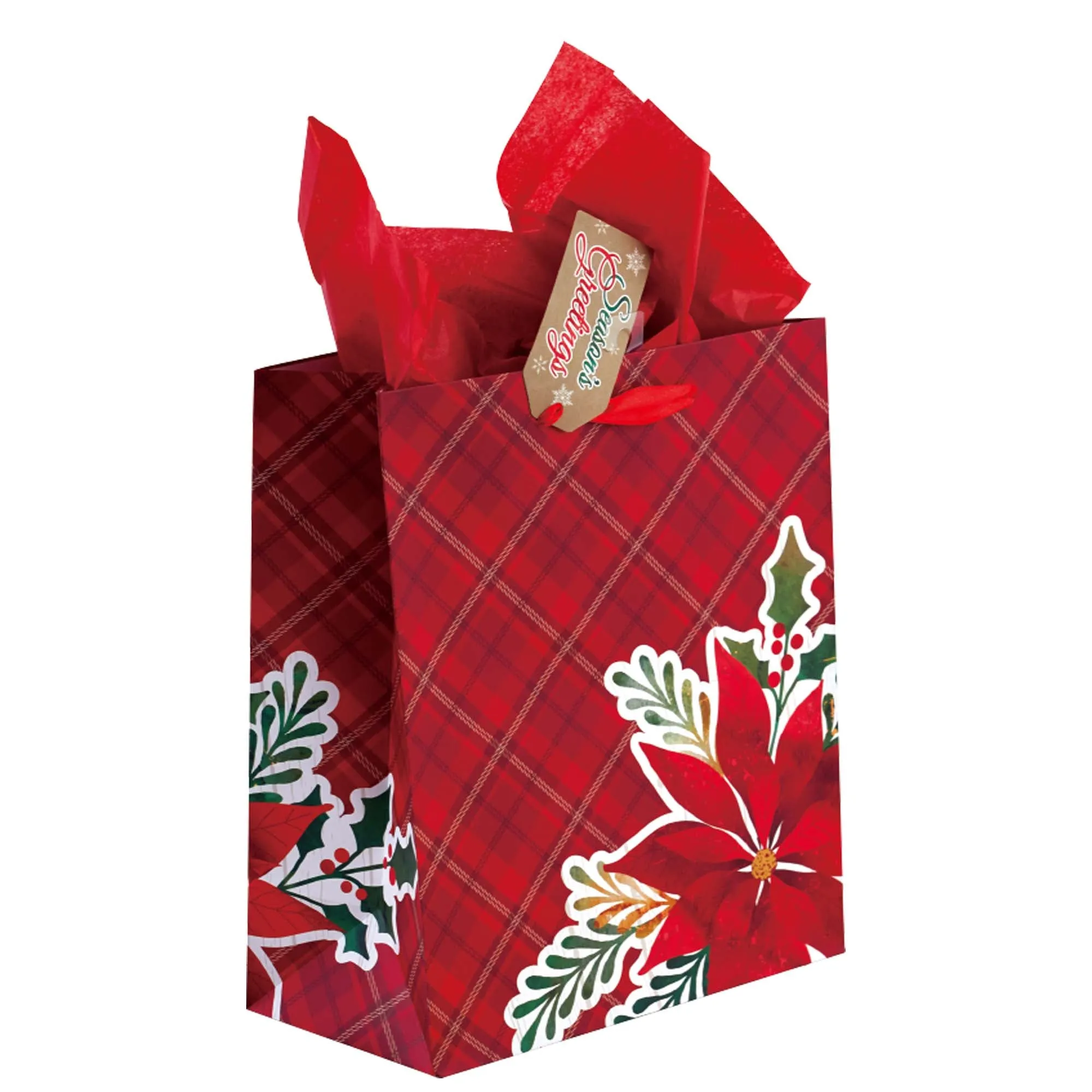 2Pk Extra Large Christmastime Is Here Printed Bag, 4 Designs