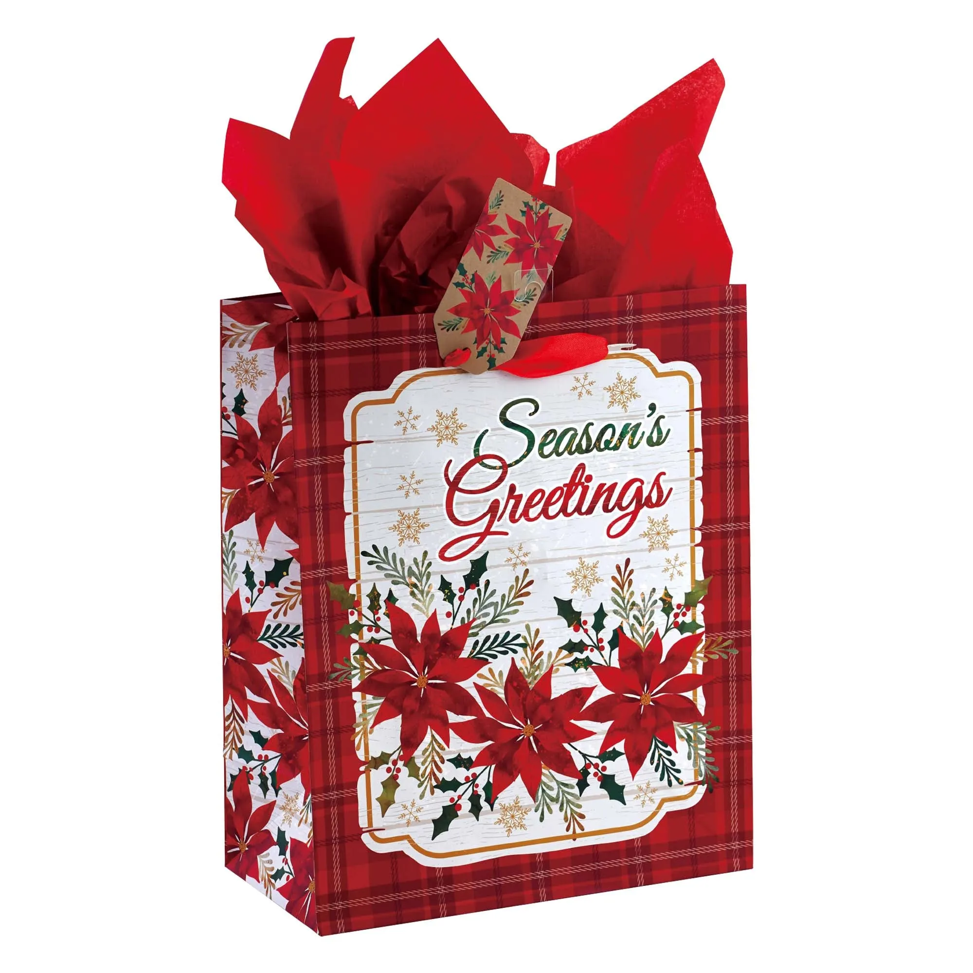 2Pk Extra Large Christmastime Is Here Printed Bag, 4 Designs
