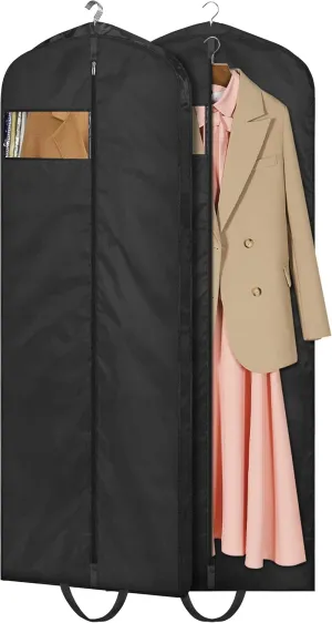 65" Waterproof Garment Bags 2 Packs for Gowns Tuxedos Coats Wedding Dress