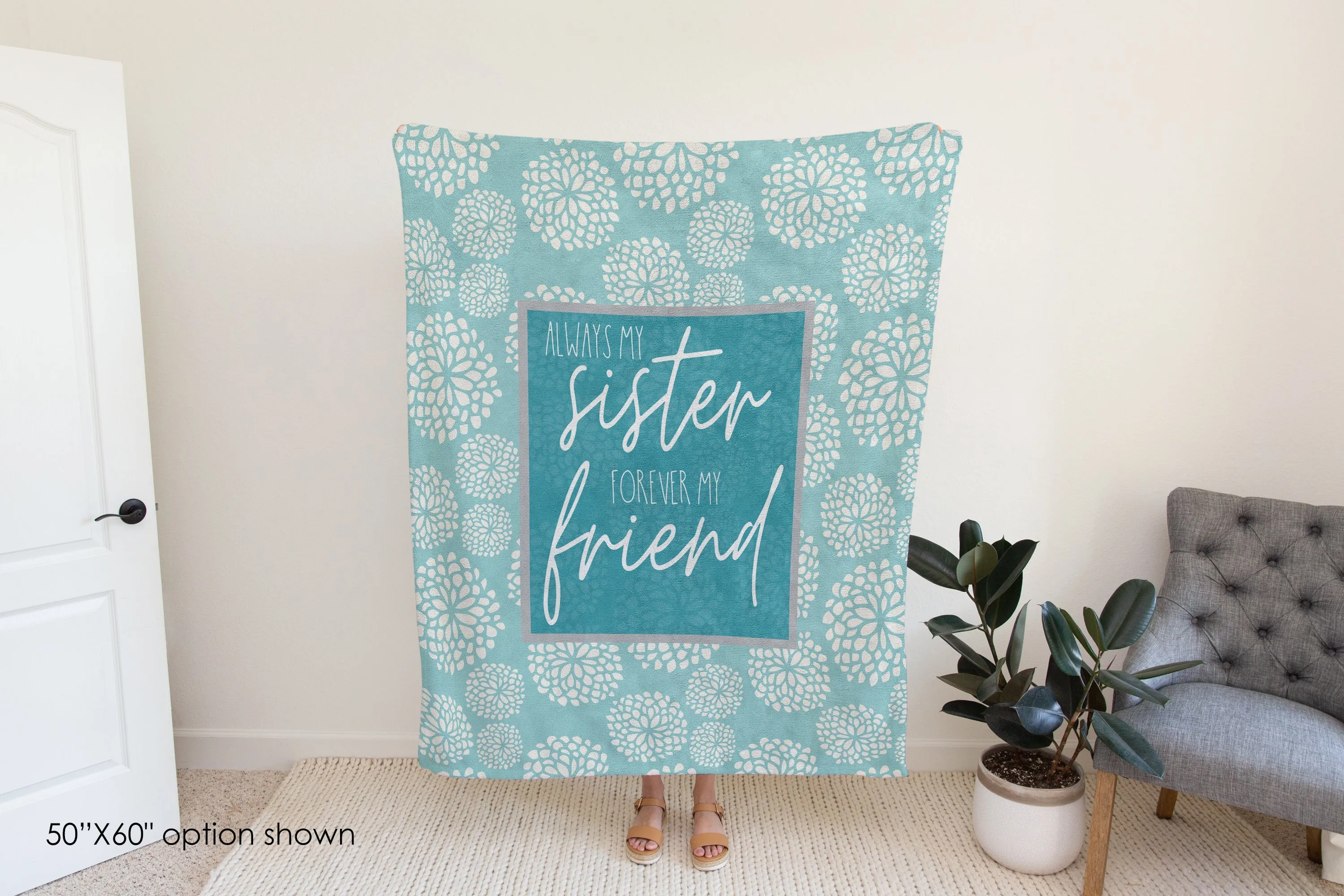 Always My Sister Forever My Friend Blanket