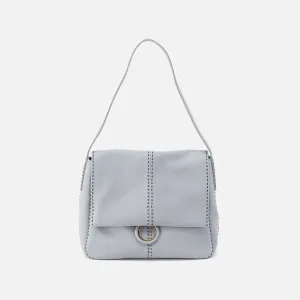 Austin Shoulder Bag In Pebbled Leather - Blue Pearl