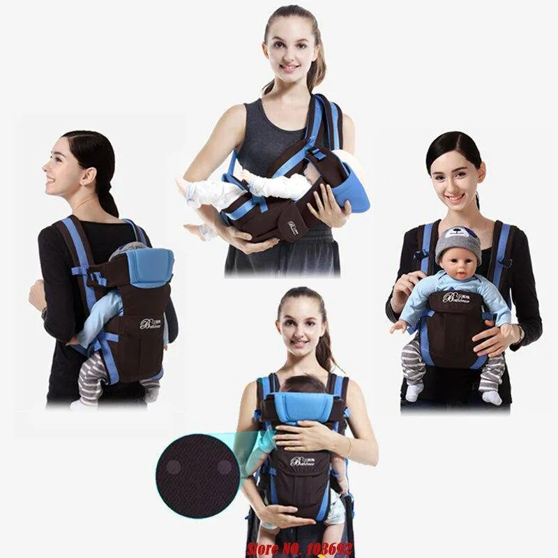 Baby Carrier 0-24 Months 4 in 1 Infant Comfortable Sling Backpack Pouch Wrap Baby
