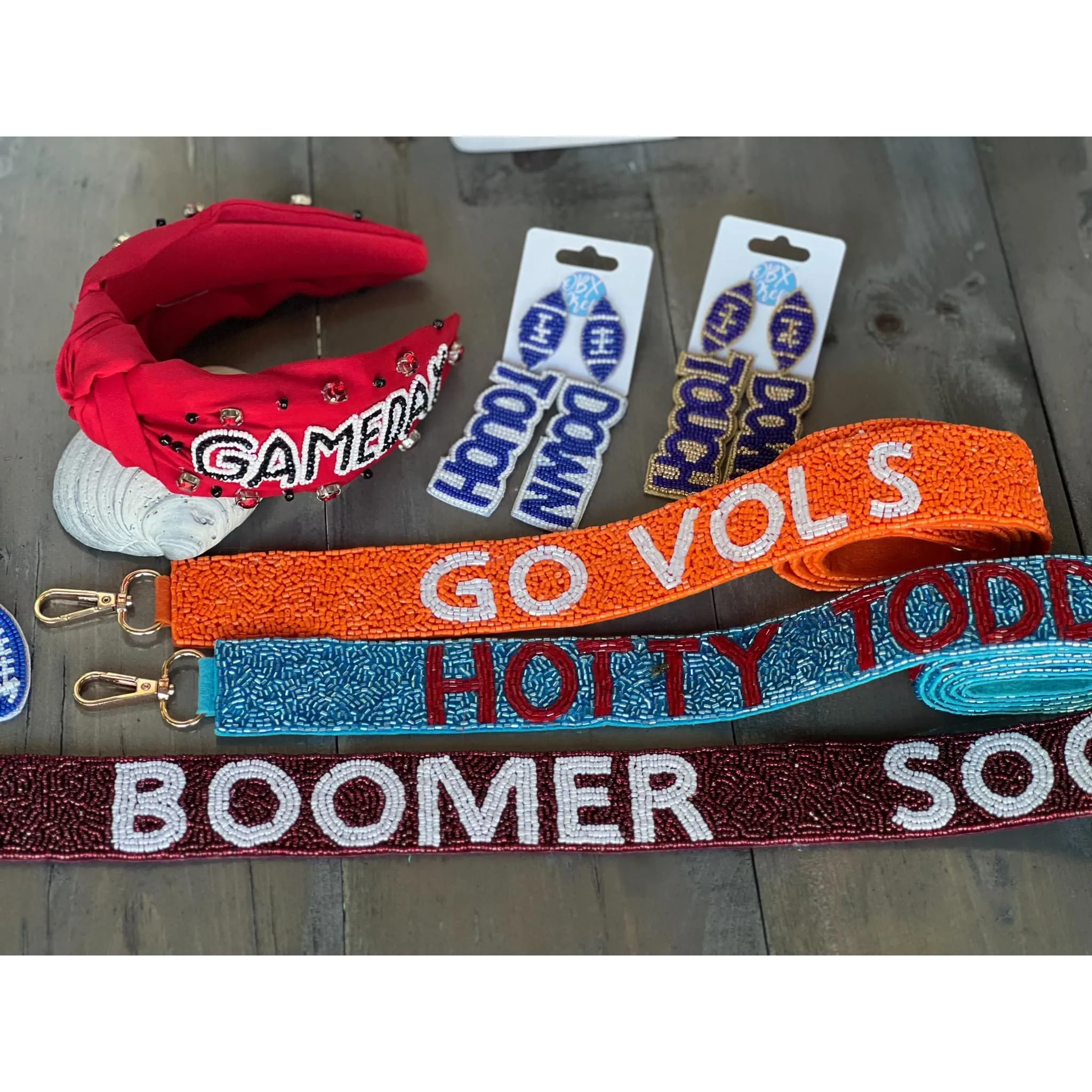 Beaded Game Day Mascot Purse Straps