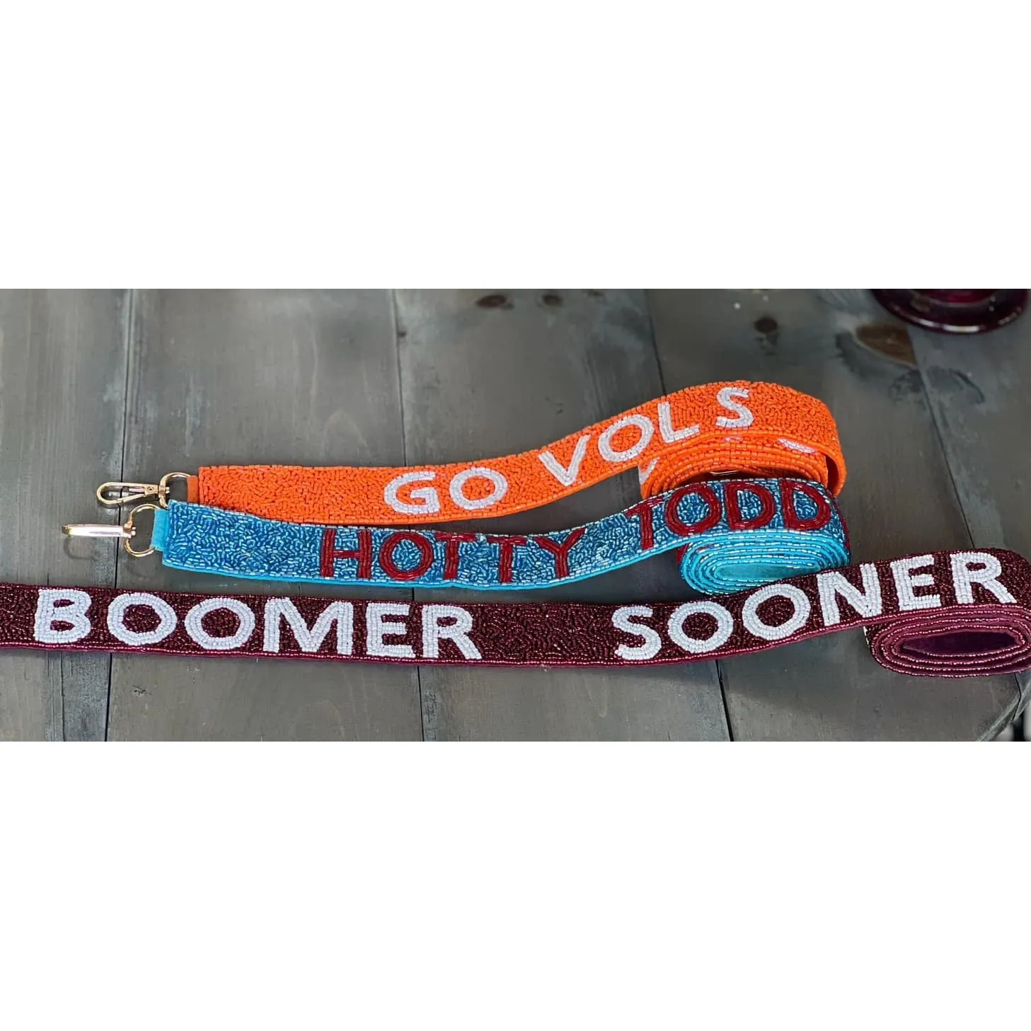 Beaded Game Day Mascot Purse Straps