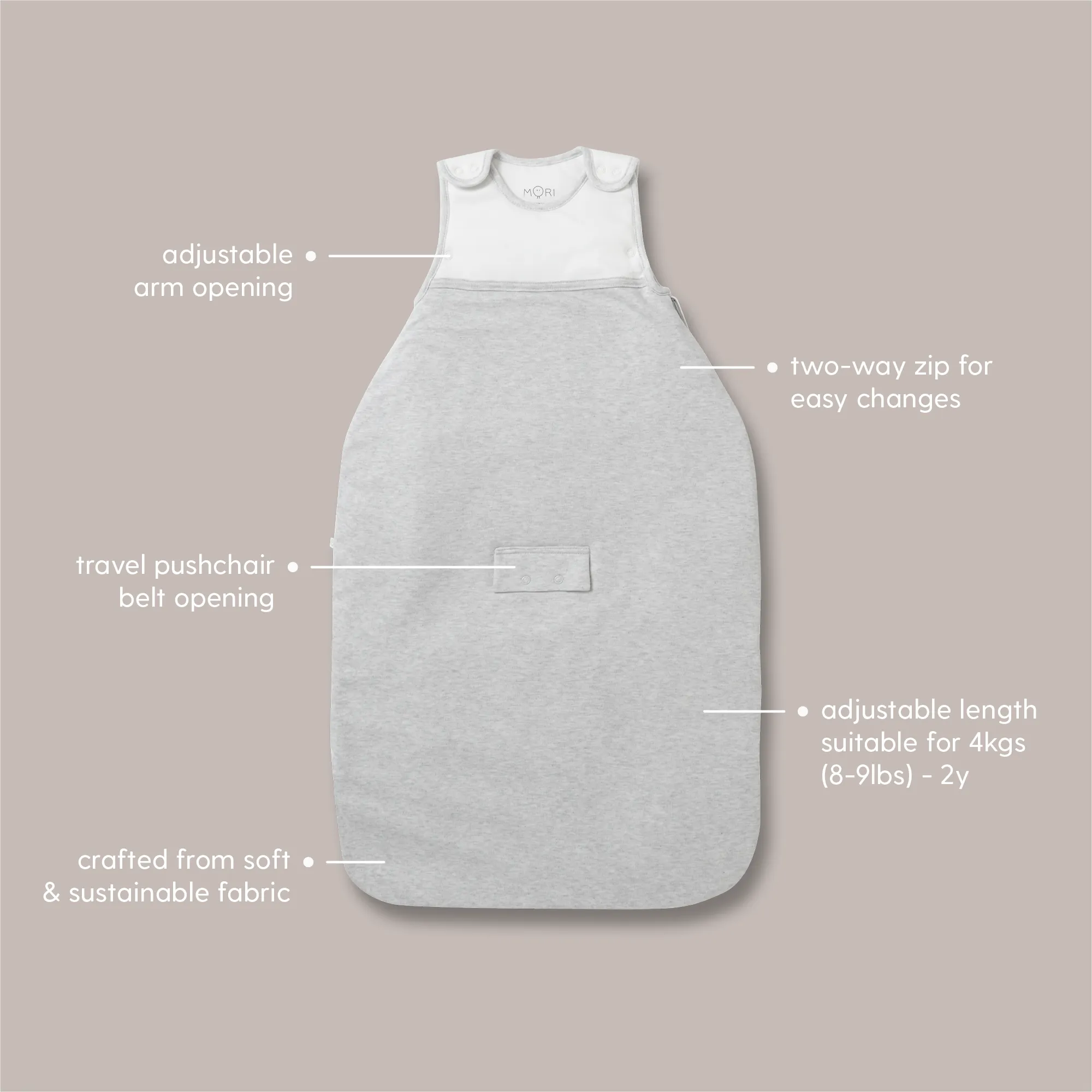 Bear Print Clever Year Round Sleeping Bag 1.5 TOG