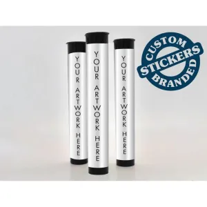 Beast Branding CUSTOM PRINTED STICKERS - 3.061" x 2.2625" Tapered Rectangle for 90mm Joint Tubes, Blunt Tubes and Pop Tops
