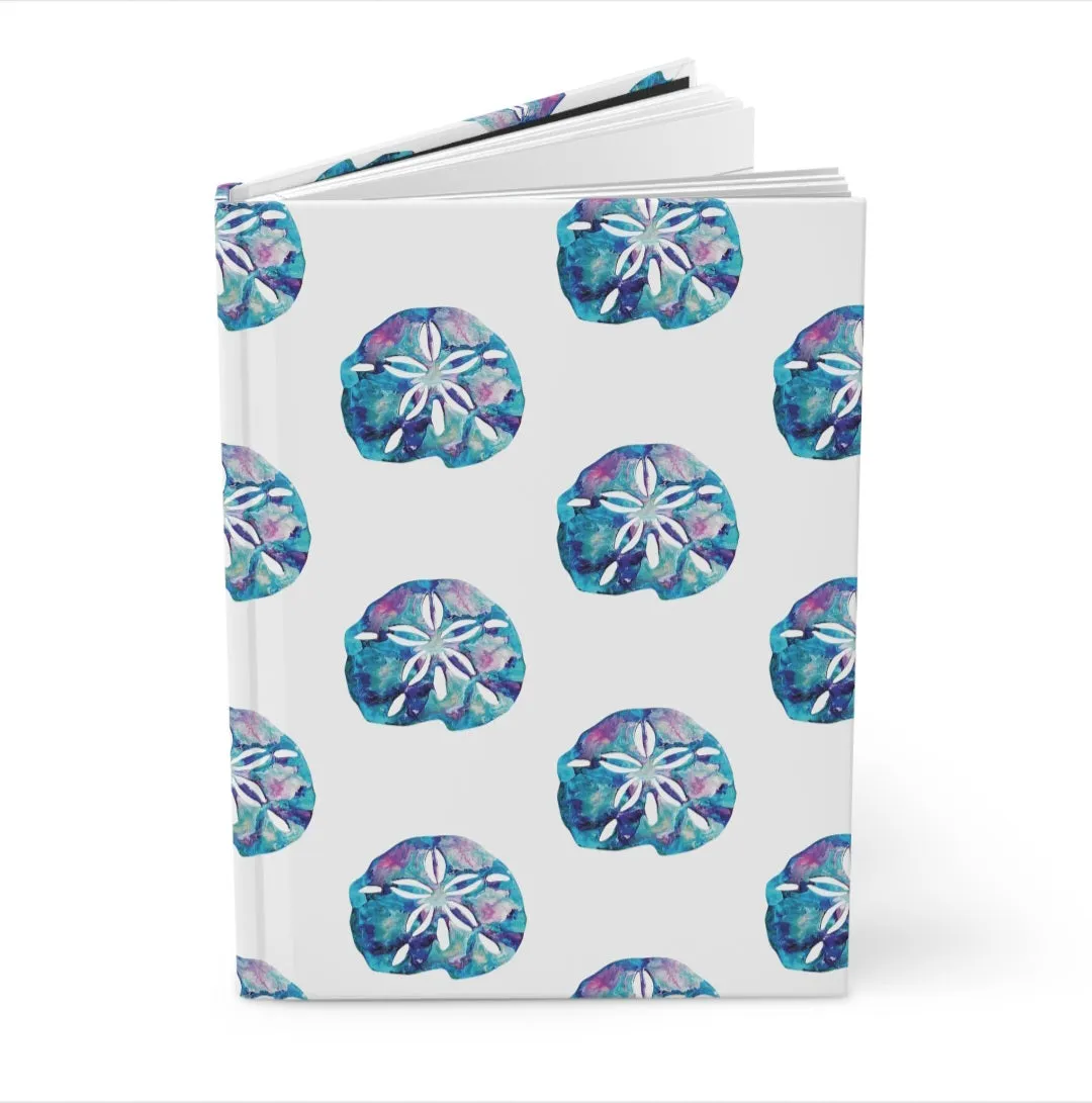 Beautiful Beachy Sand Dollar All Over Print Hardcover Journal Lined Paper