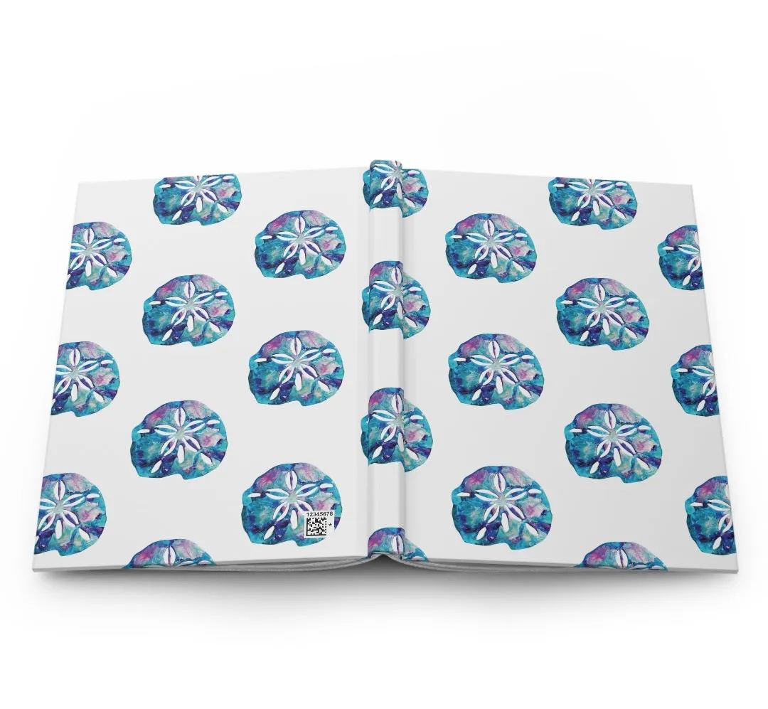 Beautiful Beachy Sand Dollar All Over Print Hardcover Journal Lined Paper