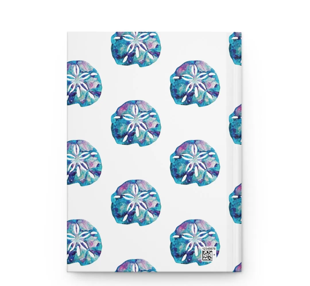 Beautiful Beachy Sand Dollar All Over Print Hardcover Journal Lined Paper