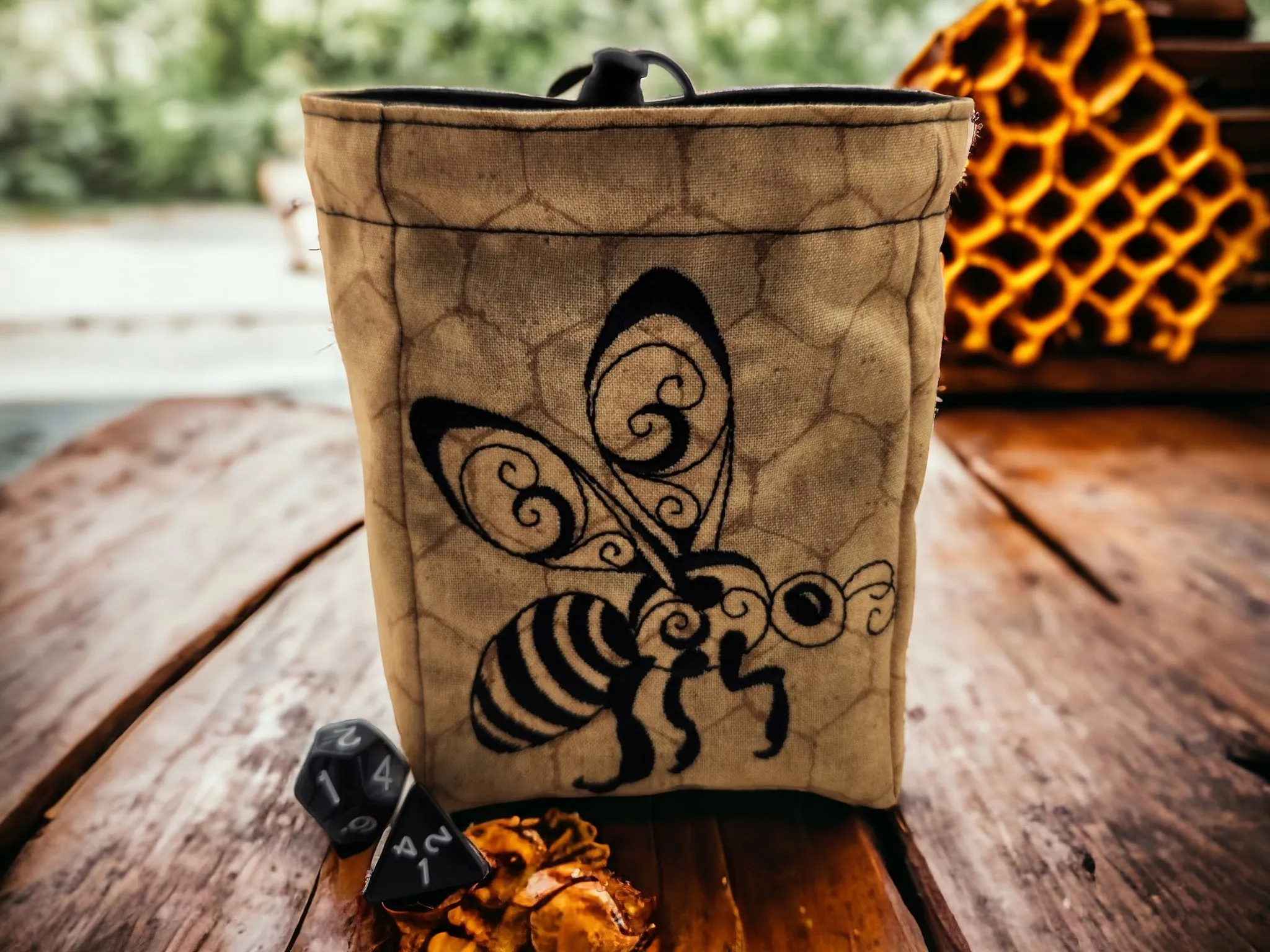 Bee in Flight Dice Bag