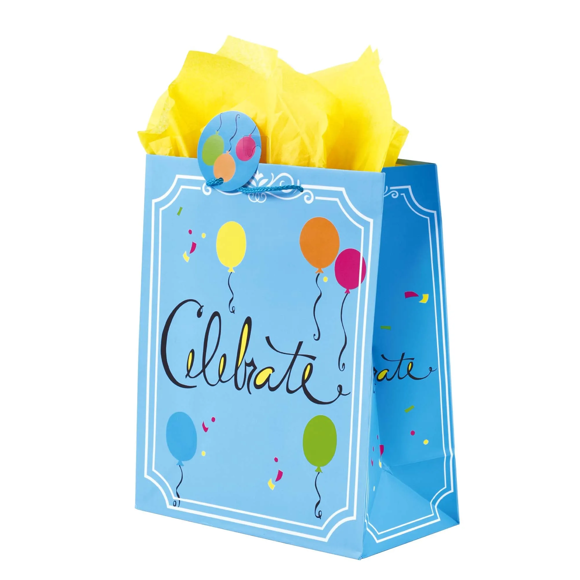 Birthday-Large Hip Hip Hooray Party Printed Bag, 4 Designs