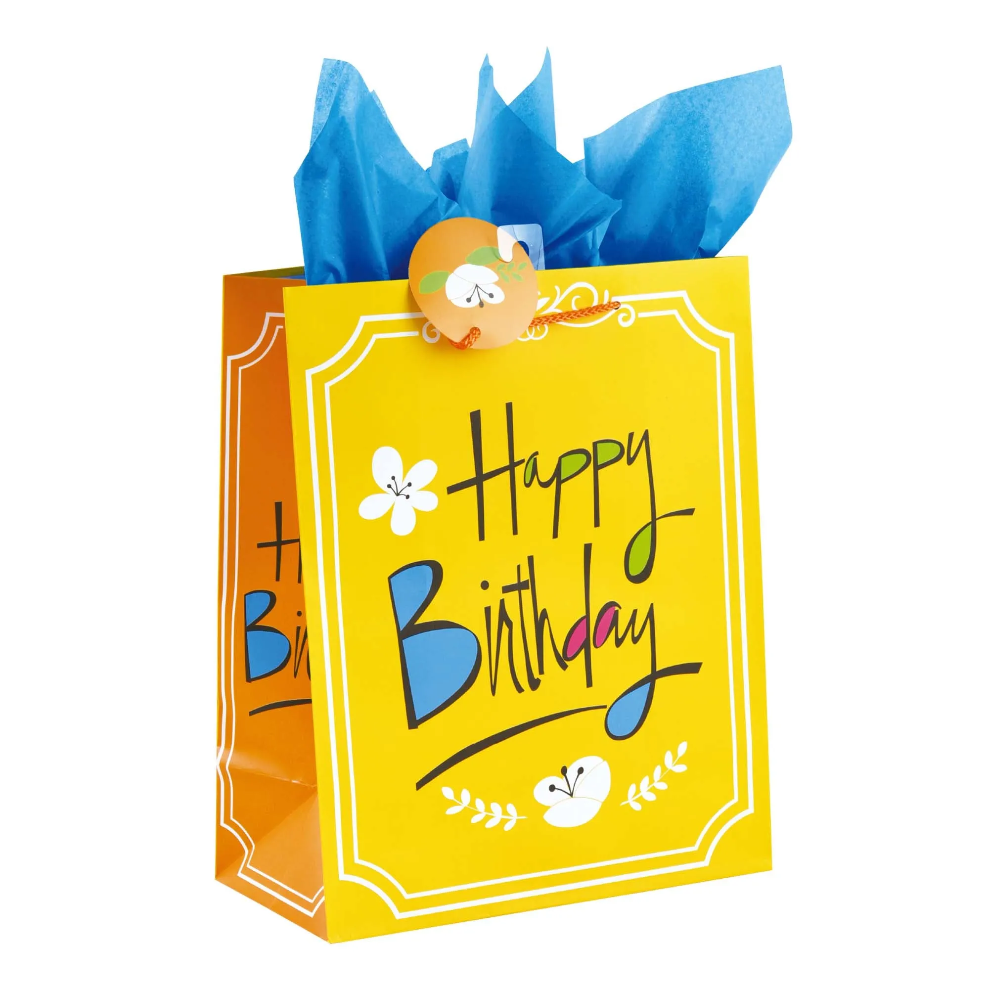 Birthday-Large Hip Hip Hooray Party Printed Bag, 4 Designs
