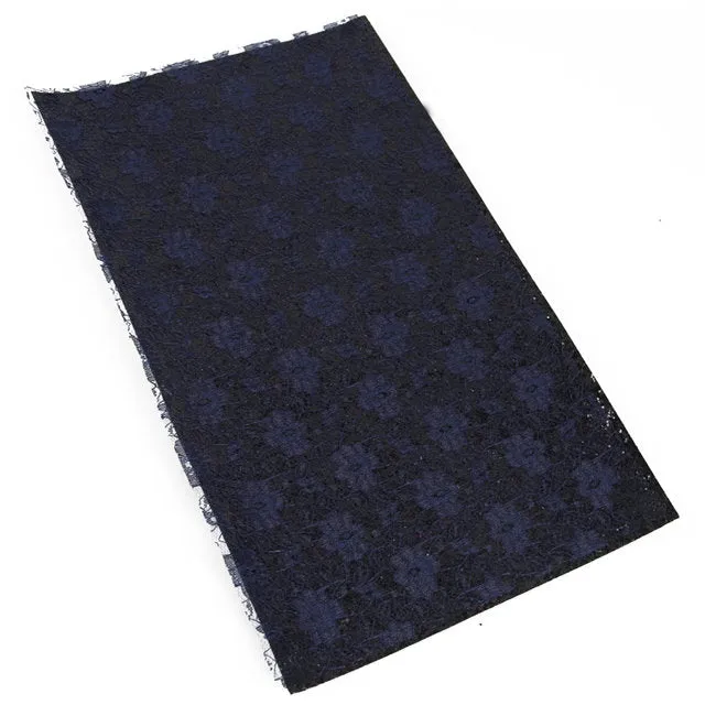 Black Textured Lace - Faux Leather Craft Fabric Sheets