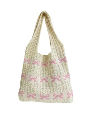 Bow knit bag