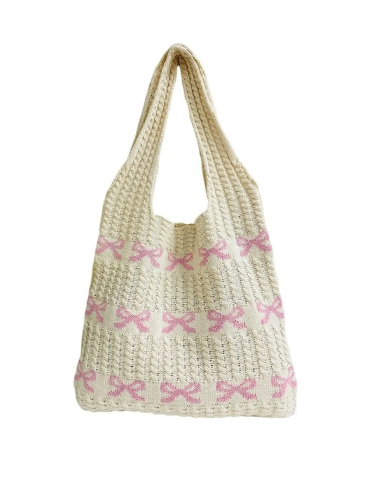 Bow knit bag