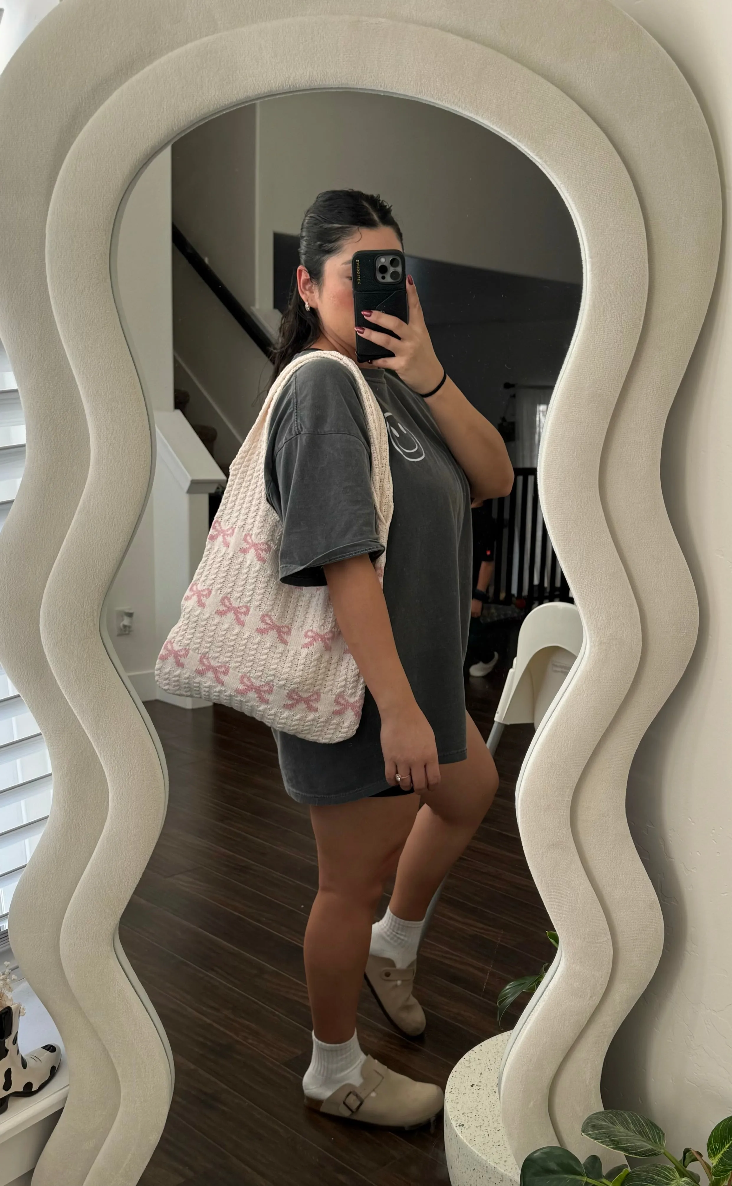 Bow knit bag