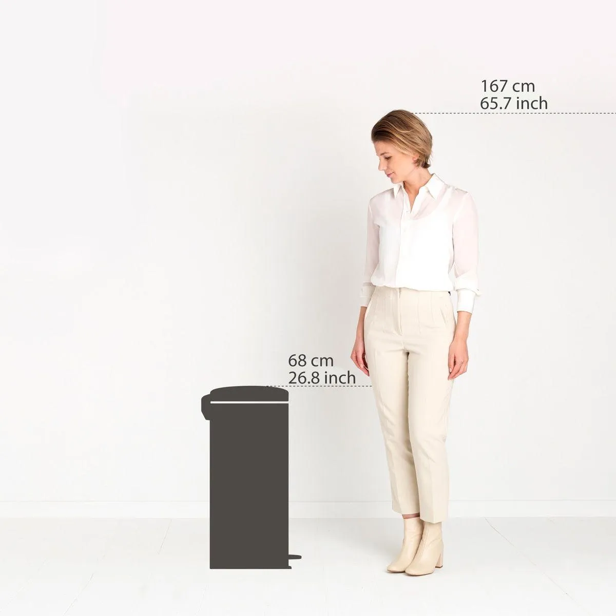 Brabantia Newicon Pedal Bin - 30L - Platinum