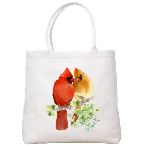 Cardinal Couple Tote Bag