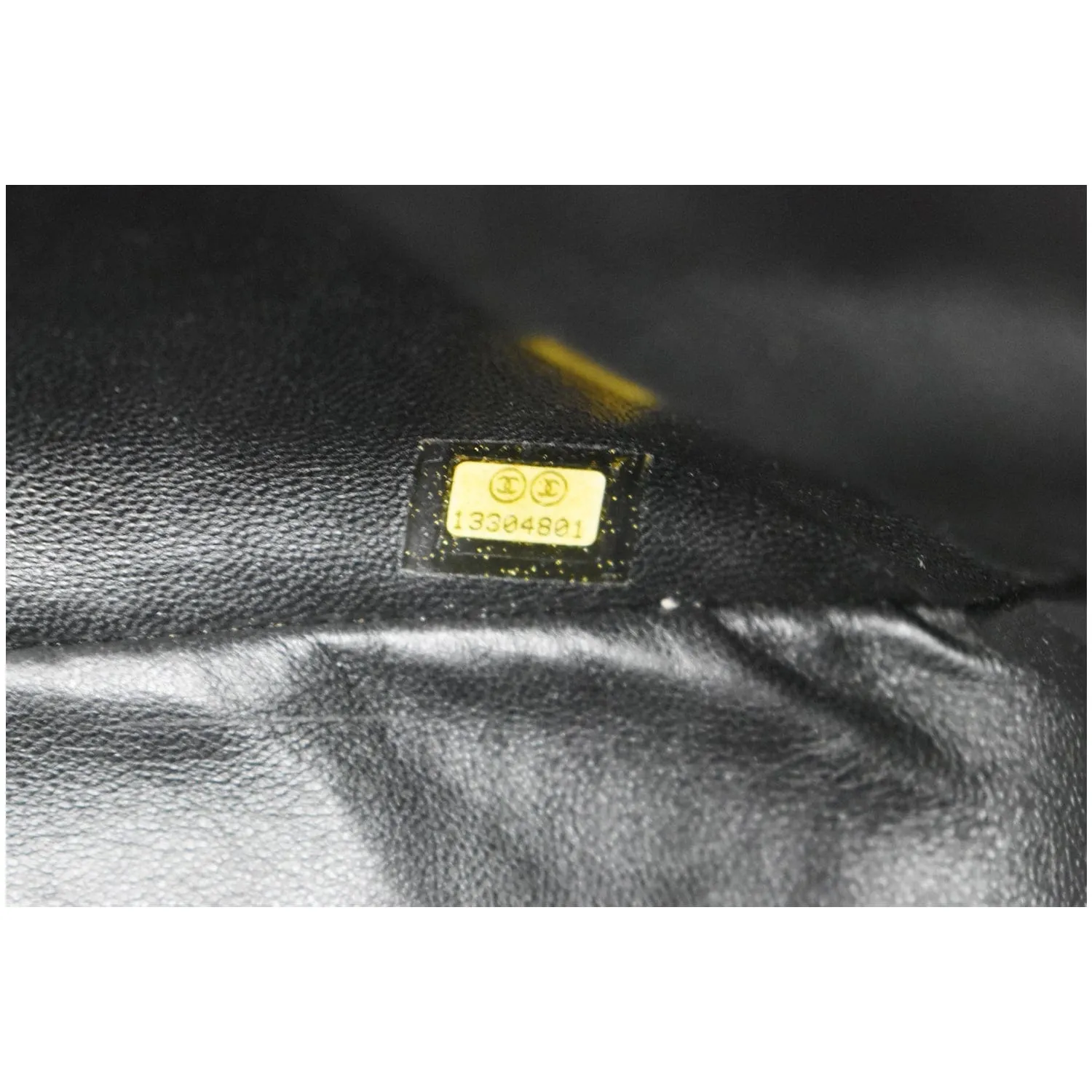 CHANEL Classic Maxi Single Flap Quilted Patent Leather Shoulder Bag Black