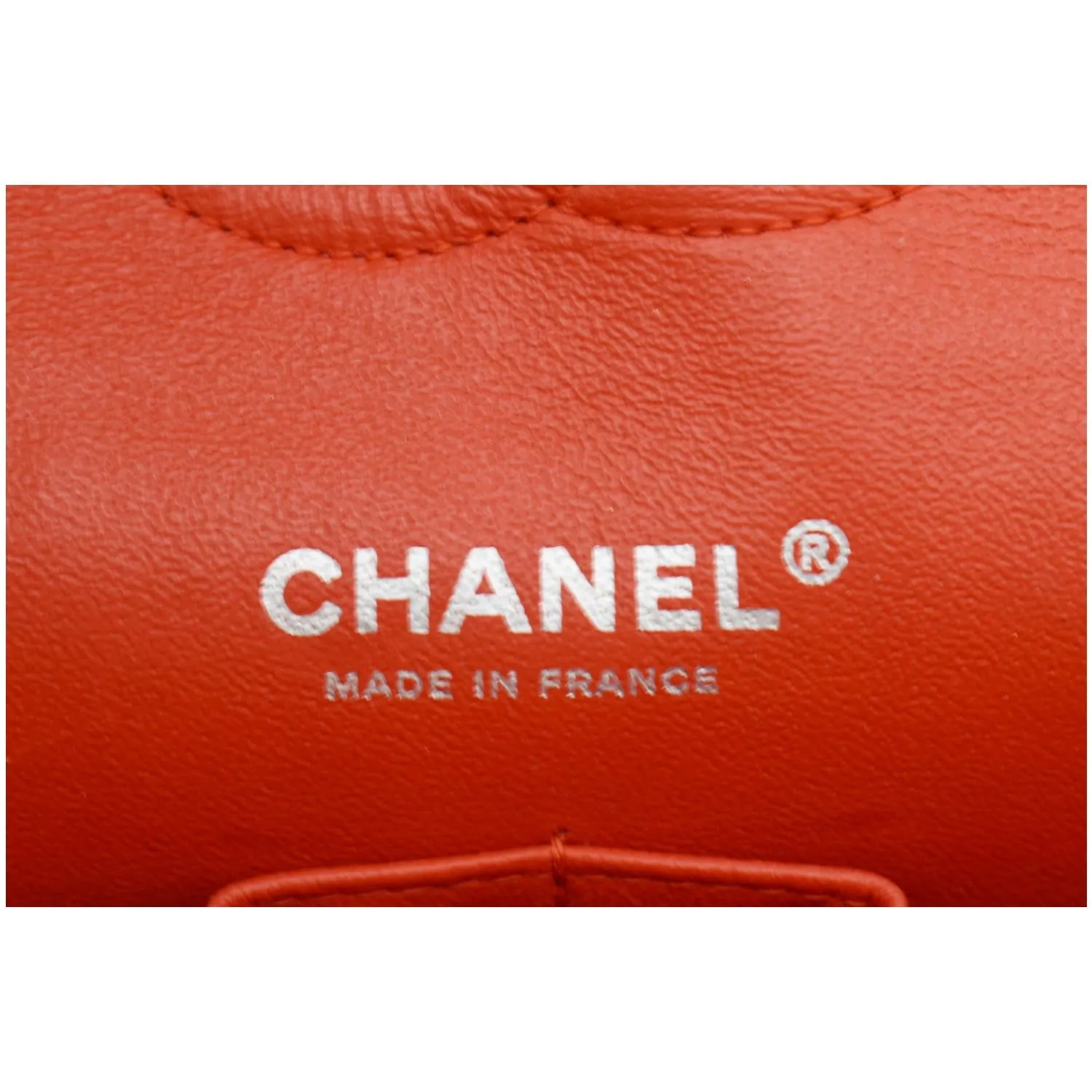 CHANEL Women Classic Medium Double Flap Striped Patent Leather Shoulder Bag White/Red