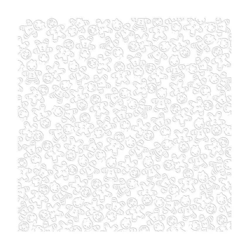 Chloe's Creative Cards - 8x8" 2D Embossing Folder - Gingerbread People