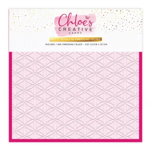 Chloes Creative Cards - 8x8" 2D Embossing Folder - Pretty Petals