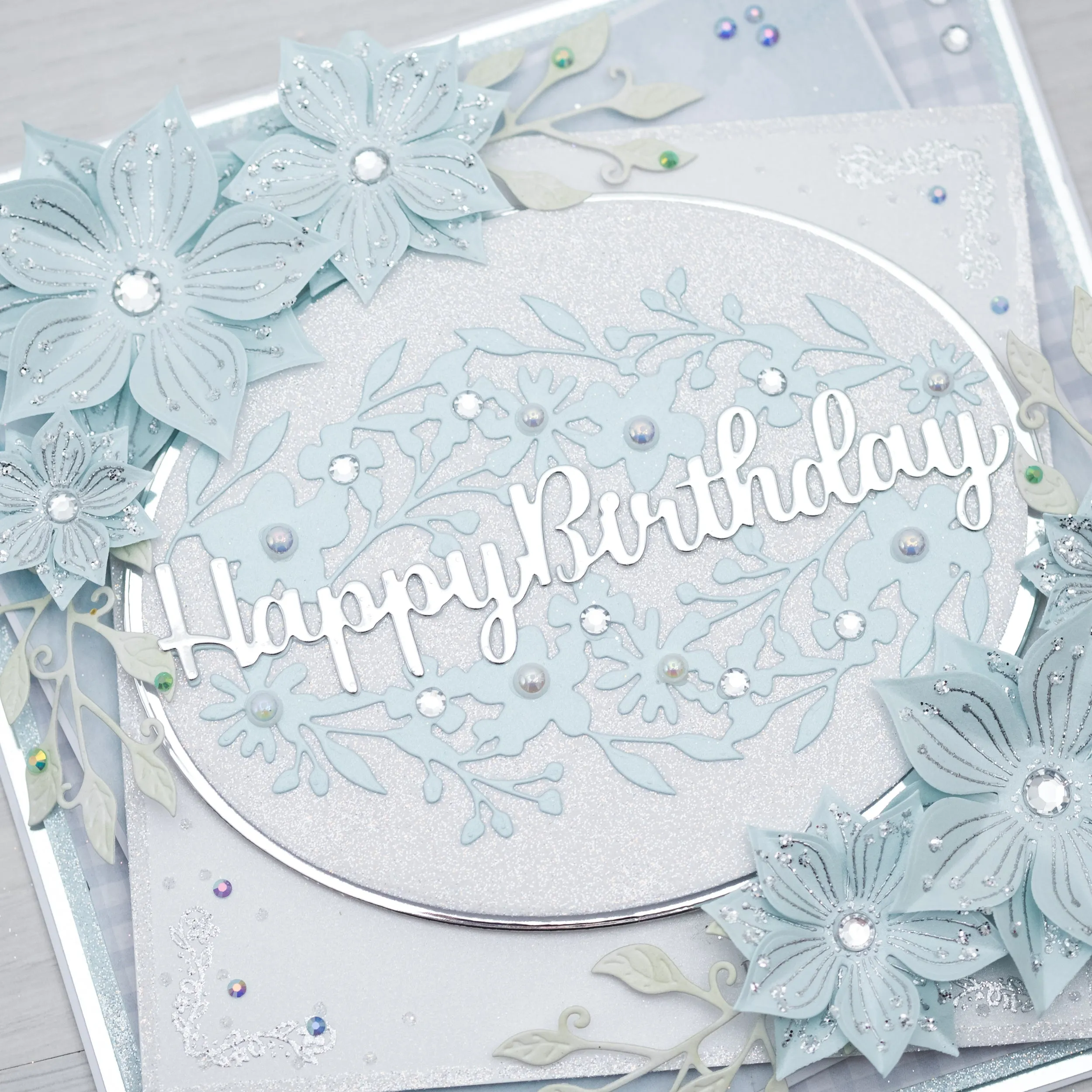 Chloes Creative Cards Metal Die Set - Floral Happy Birthday