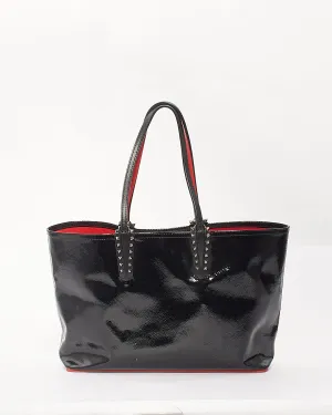 Christian Louboutin Black Patent Studded Tote with Pochette