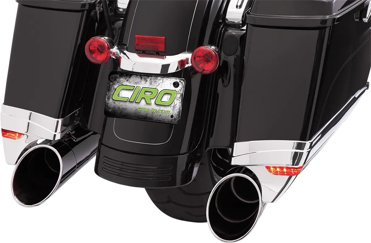 Ciro 40102 Saddlebag Extensions - Chrome