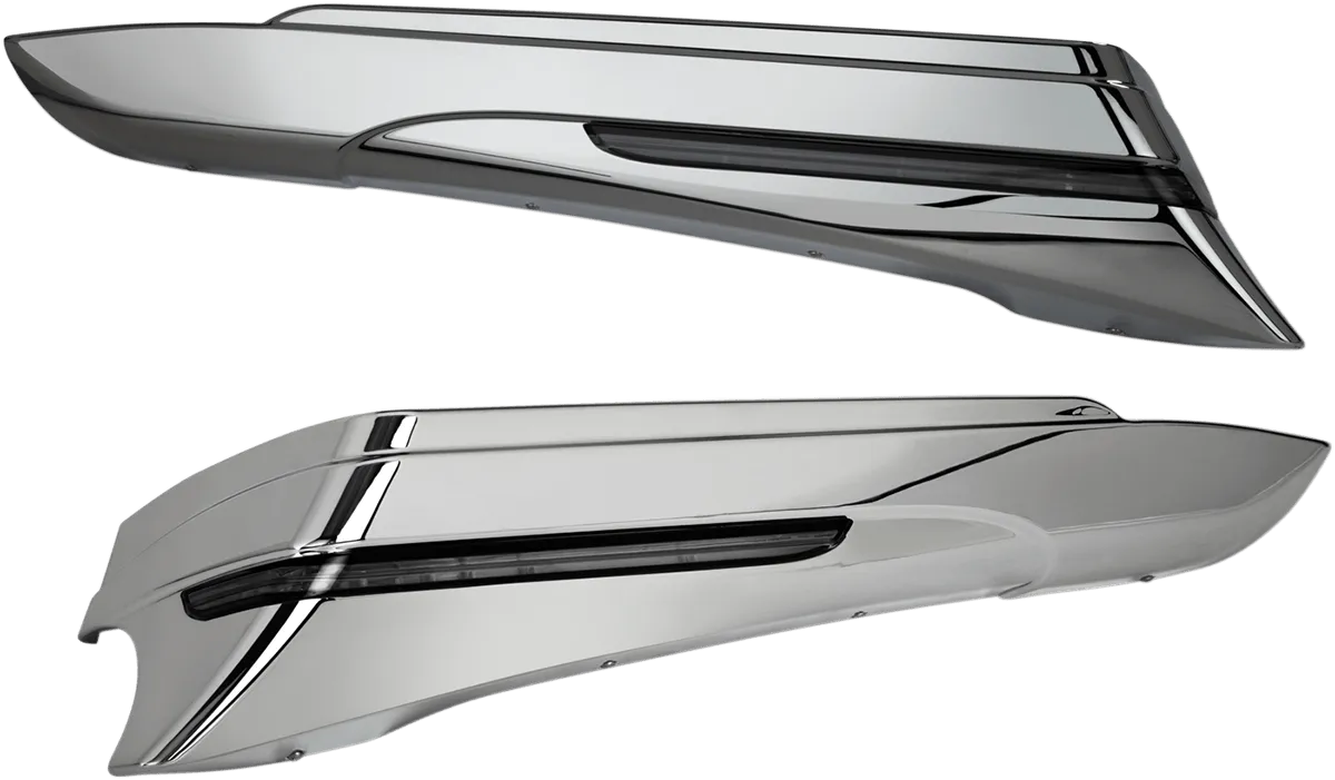 Ciro 40102 Saddlebag Extensions - Chrome