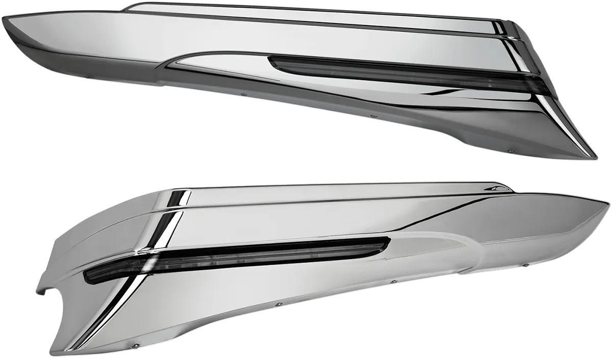 Ciro 40102 Saddlebag Extensions - Chrome