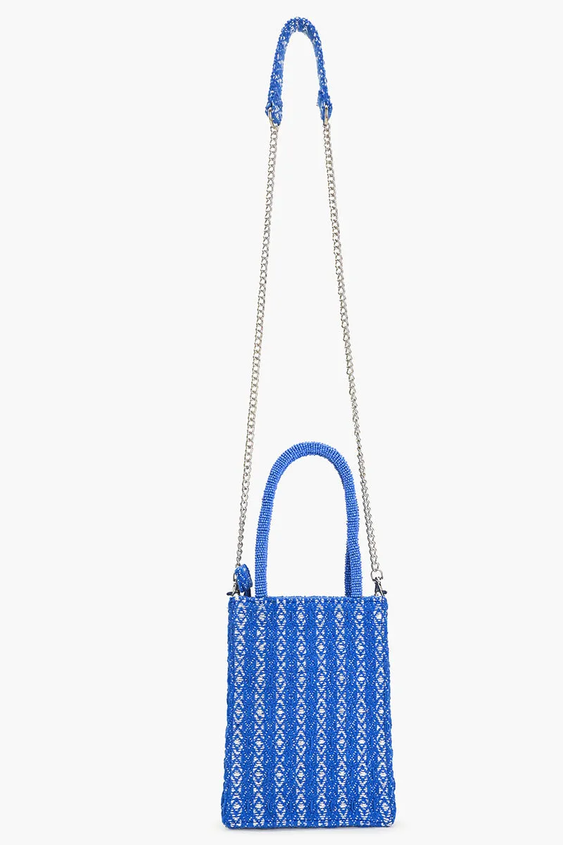 Crab It Beaded Top Handle Bag