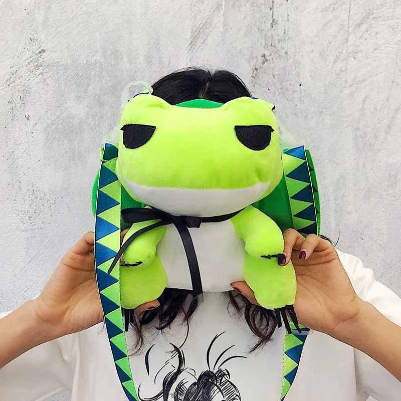 Cute Frog Plush Shoulder Bag