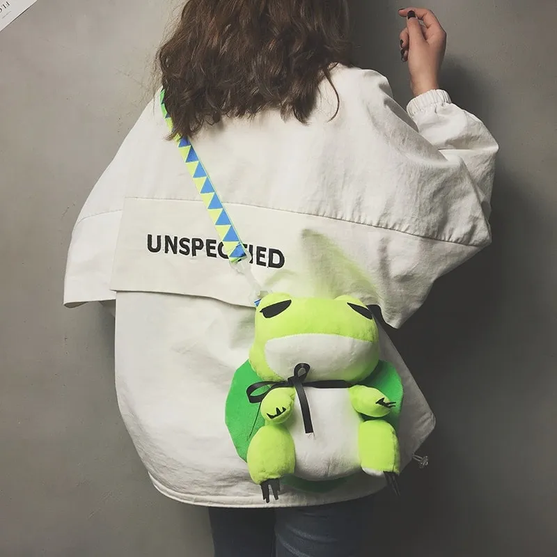 Cute Frog Plush Shoulder Bag