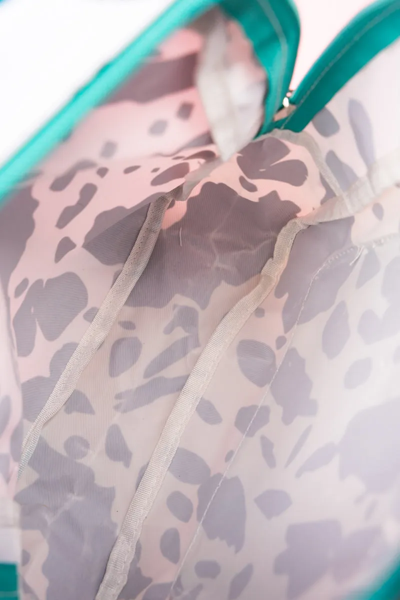 Deja Moo with Turquoise Trim Small Backpack