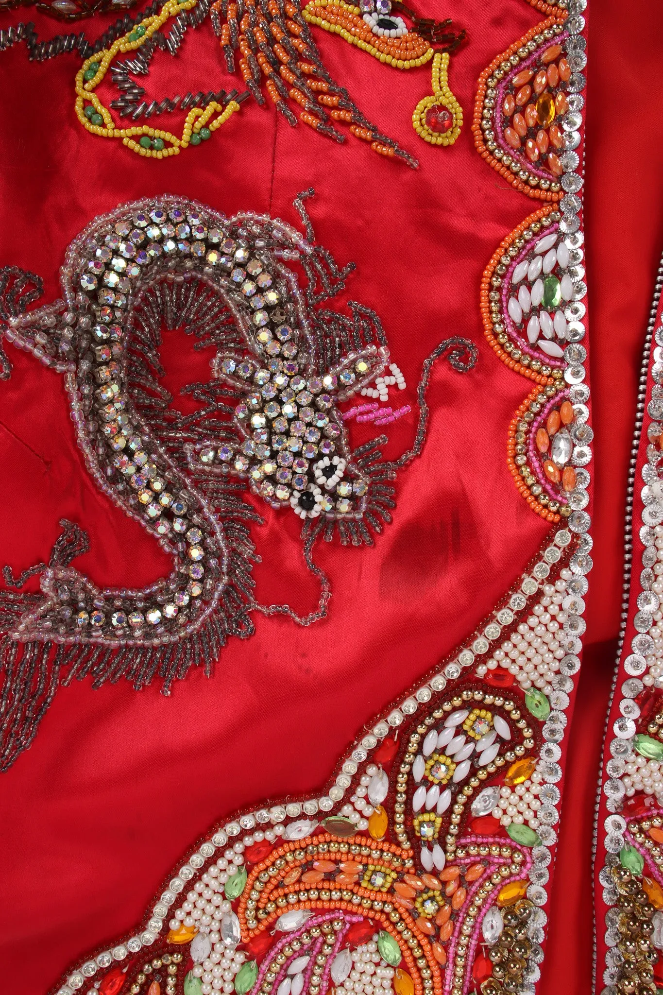 Dragon Phoenix Rhinestone Beaded Jacket