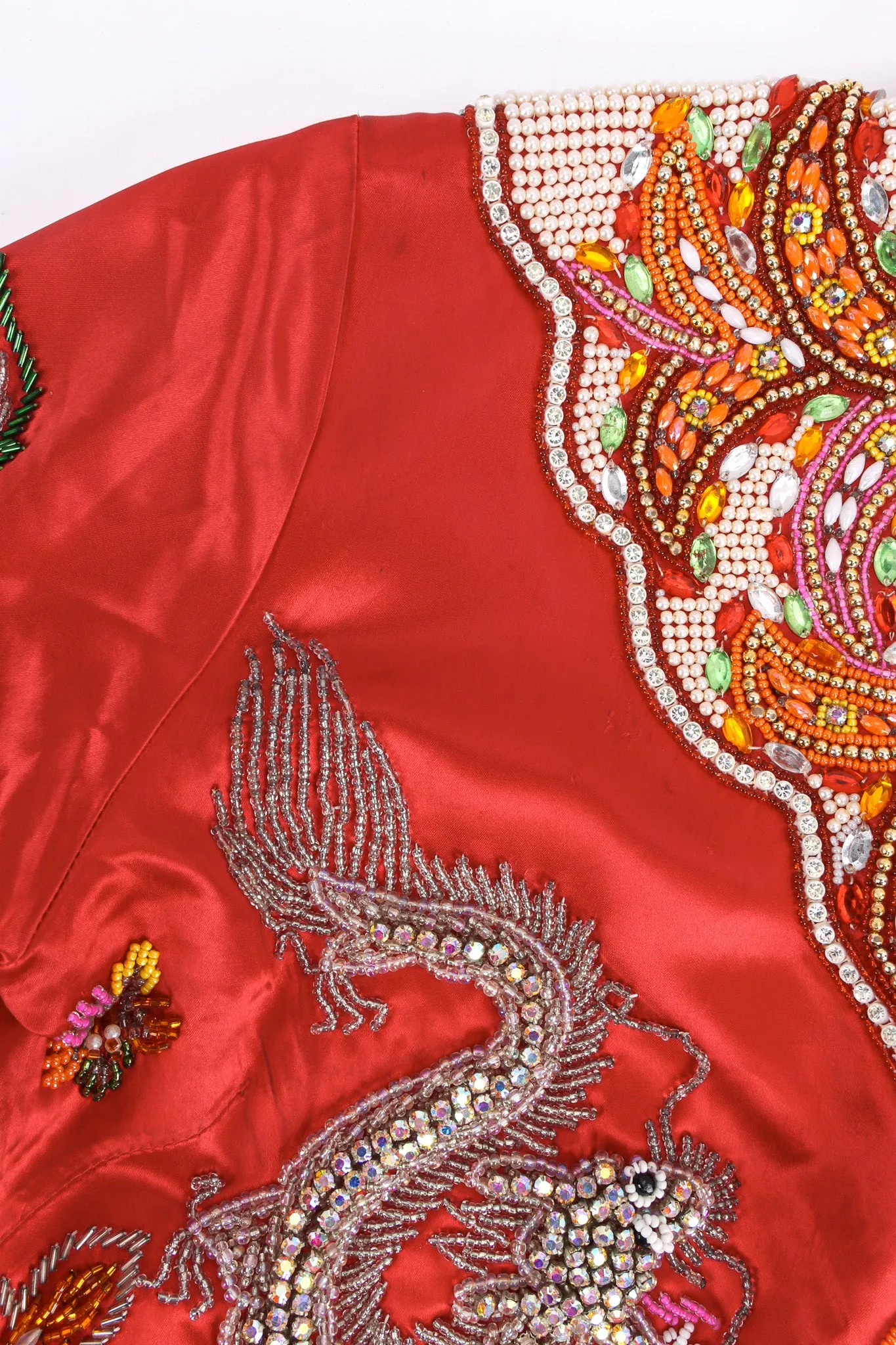 Dragon Phoenix Rhinestone Beaded Jacket