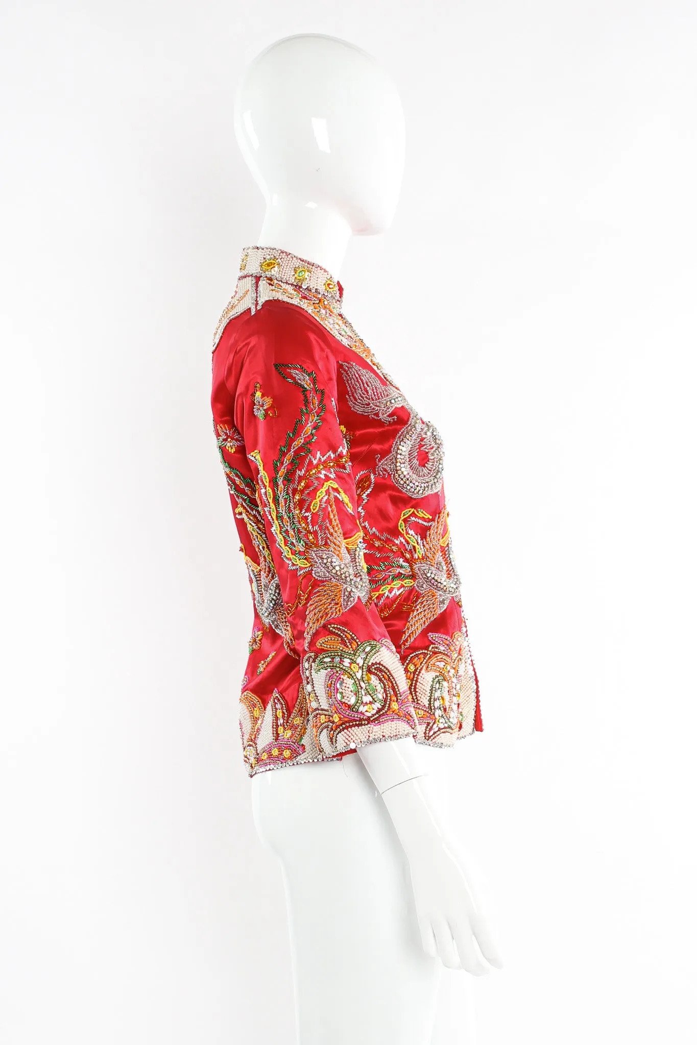 Dragon Phoenix Rhinestone Beaded Jacket