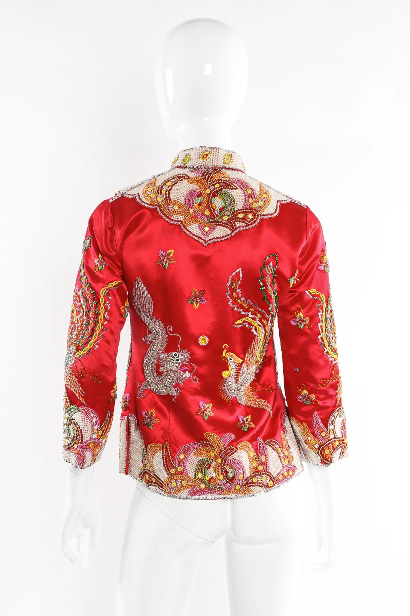 Dragon Phoenix Rhinestone Beaded Jacket