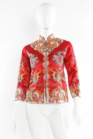 Dragon Phoenix Rhinestone Beaded Jacket