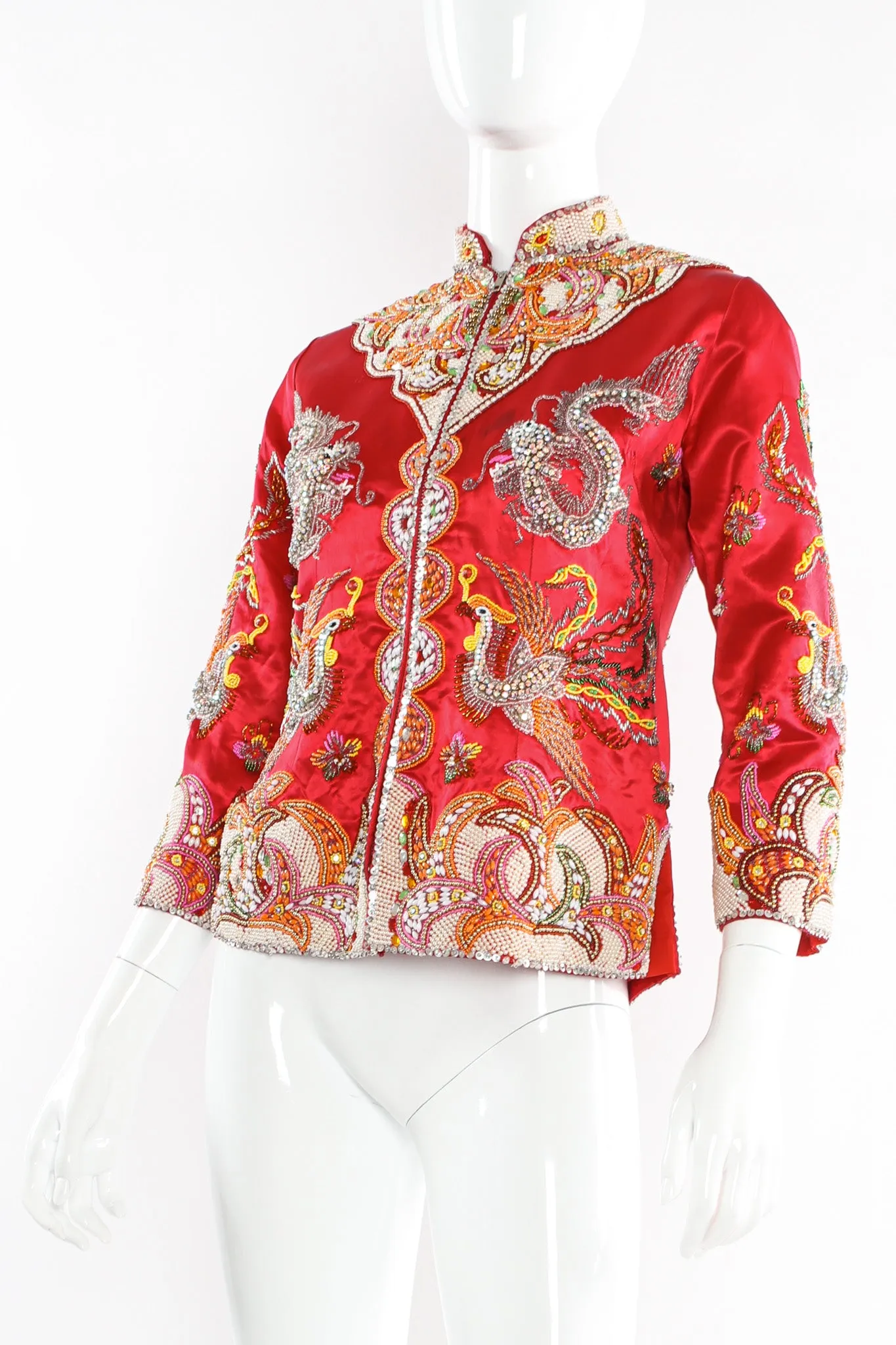 Dragon Phoenix Rhinestone Beaded Jacket