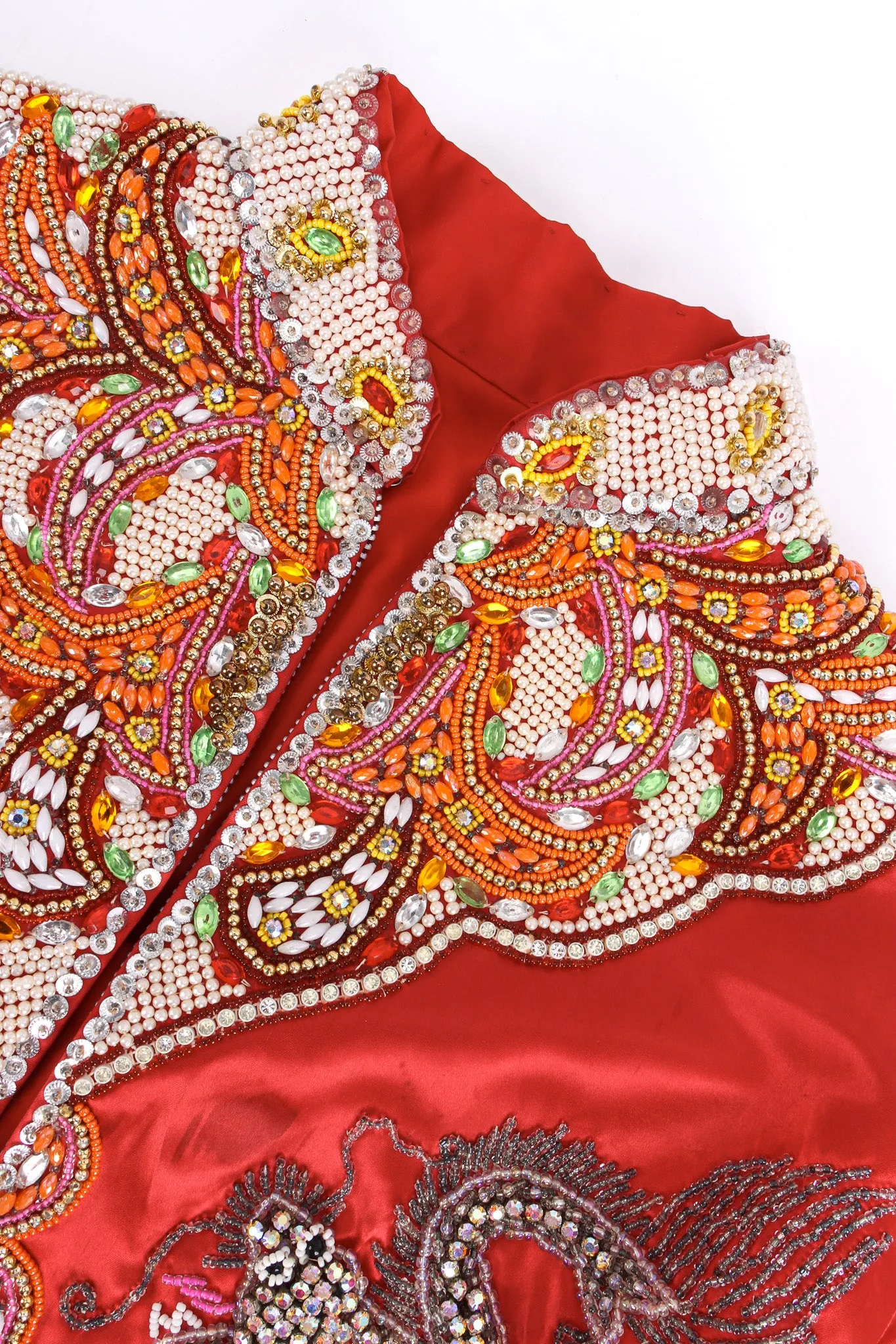 Dragon Phoenix Rhinestone Beaded Jacket