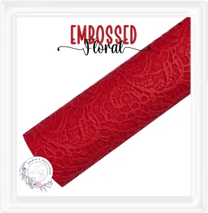 ⋅ Embossed Floral Butter Soft Lace ⋅ Vegan Faux Leather