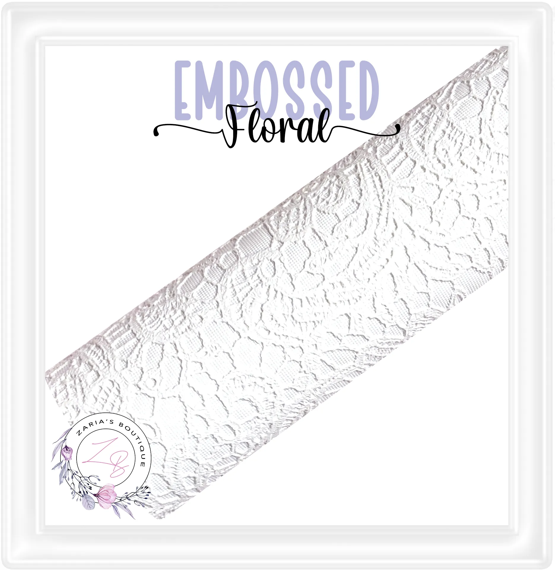 ⋅ Embossed Floral Butter Soft Lace ⋅ Vegan Faux Leather