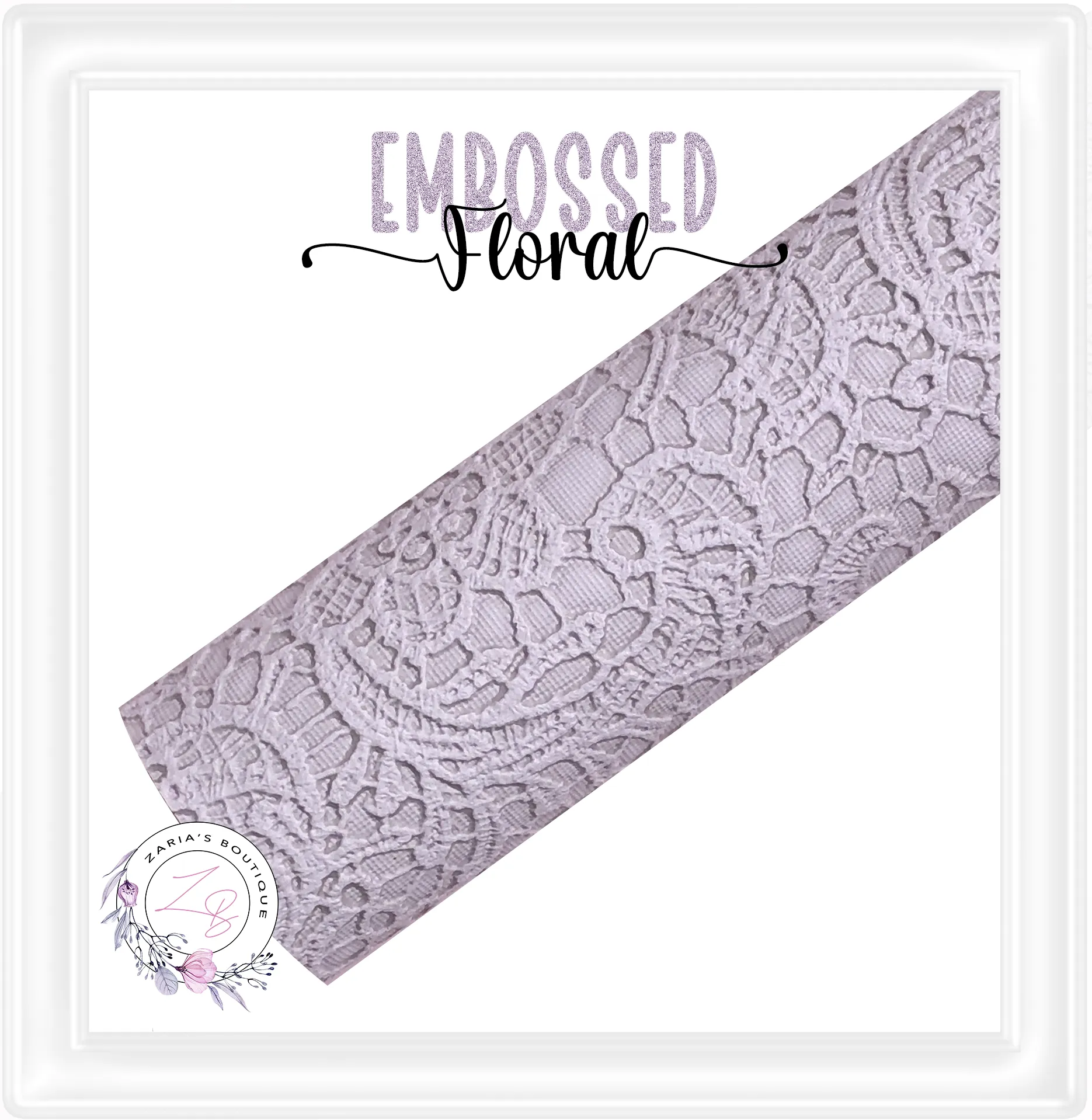 ⋅ Embossed Floral Butter Soft Lace ⋅ Vegan Faux Leather