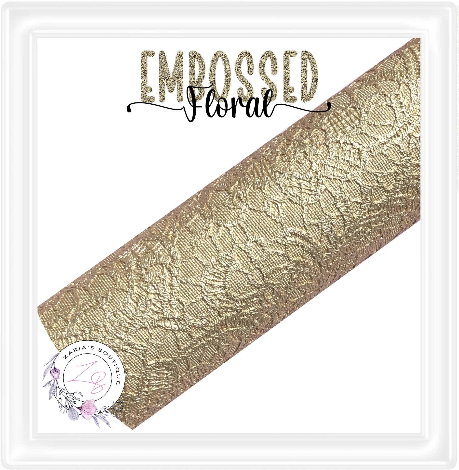 ⋅ Embossed Floral Butter Soft Lace ⋅ Vegan Faux Leather