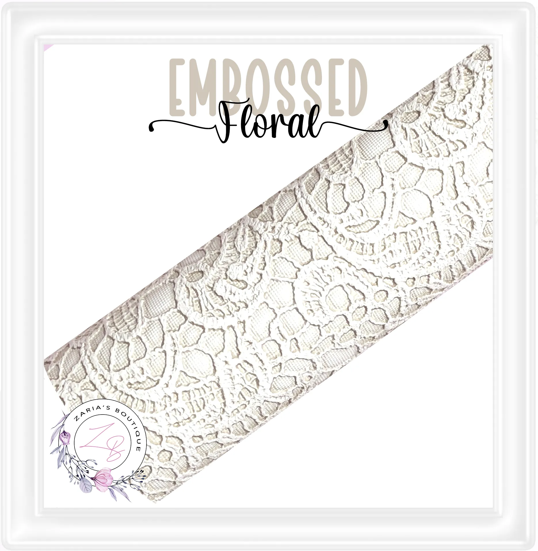 ⋅ Embossed Floral Butter Soft Lace ⋅ Vegan Faux Leather